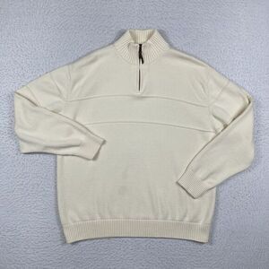Pendleton Sweater Mens Large Cream 1/4 Zip‎ Made In Japan Preppy Casual Office